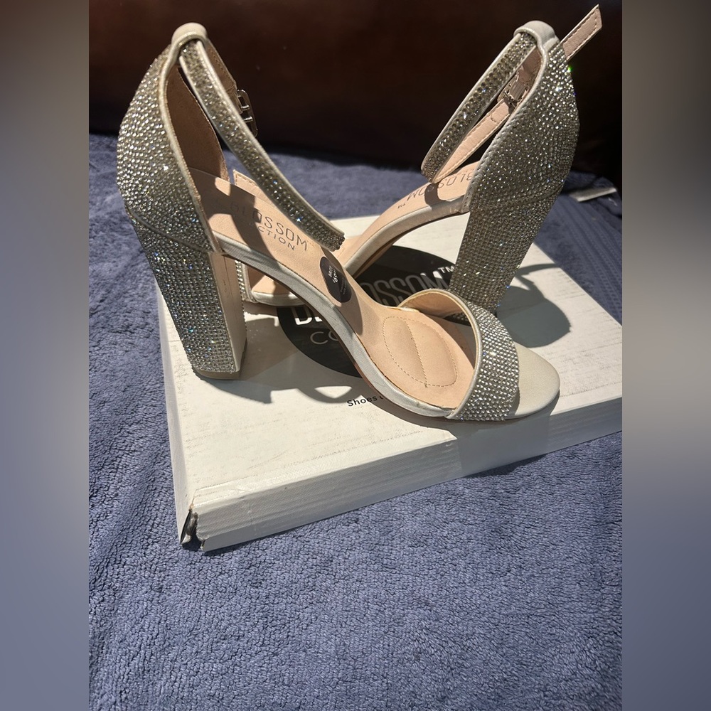 Silver Glitter Women's Heels